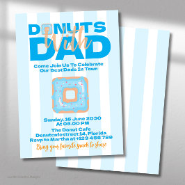 Blaue Donuts mit Papa zur Feier des Vatertags Einladung