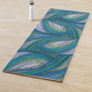 Blaue Doodkunst Yoga-Matte Yogamatte