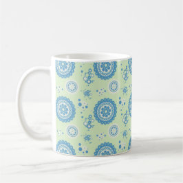 Blaue Dosen und Kreise Tasse