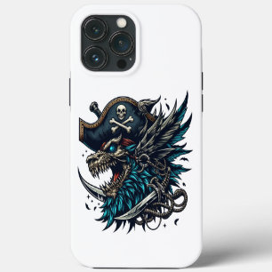 Blaue Drachen-Pirat-iPhone 13 Pro Max-Hüllen iPhone 13 Pro Max Hülle