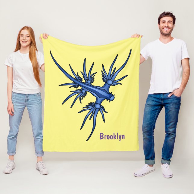 Blaue Drachendarstellung Fleecedecke (Beispiel)
