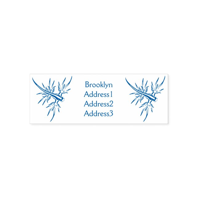 Blaue Drachendarstellung Permastempel (Design)