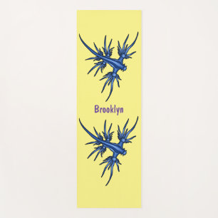 Blaue Drachendarstellung Yogamatte