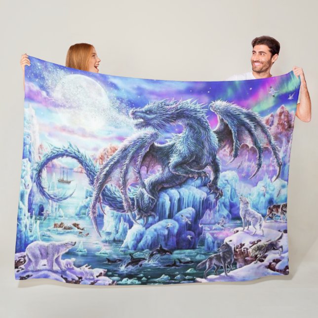 BLAUE DRAGON FLEECEDECKE (Beispiel)