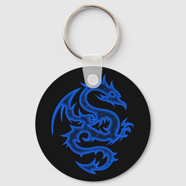 BLAUE DRAGON SCHLÜSSELANHÄNGER (Vorderseite)