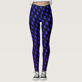 Blaue Drehung Leggings