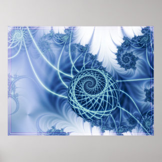 Blaue Drehung Poster