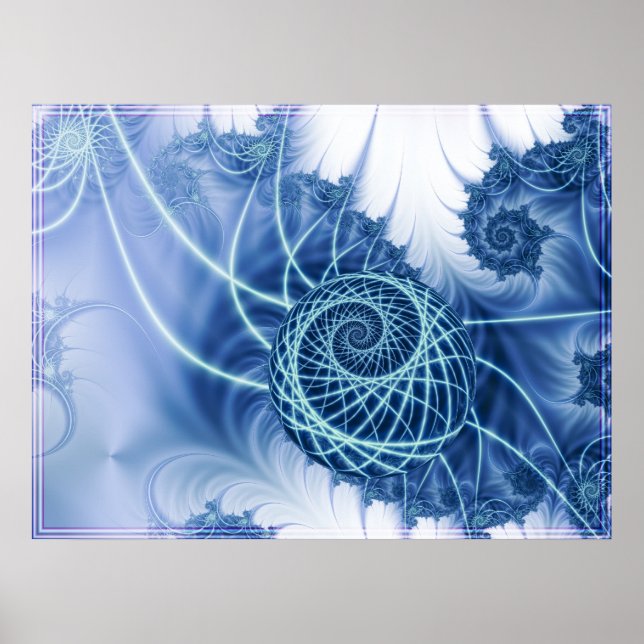 Blaue Drehung Poster (Vorne)