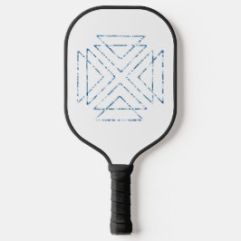 Blaue Dreiecke Moderne Geometrie Pickleball Schläger