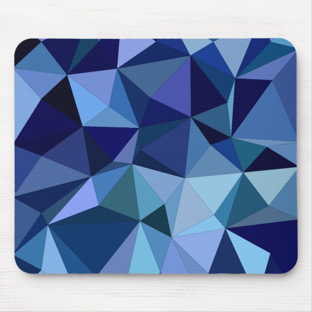 Blaue Dreiecke Mousepad (Vorne)
