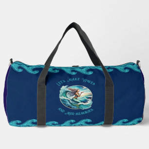 Blaue Duffeltasche mit Meerjungfrauendesign Duffle Bag