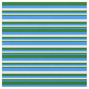 Blaue, dunkelgrüne und weiße Streifen Stoff