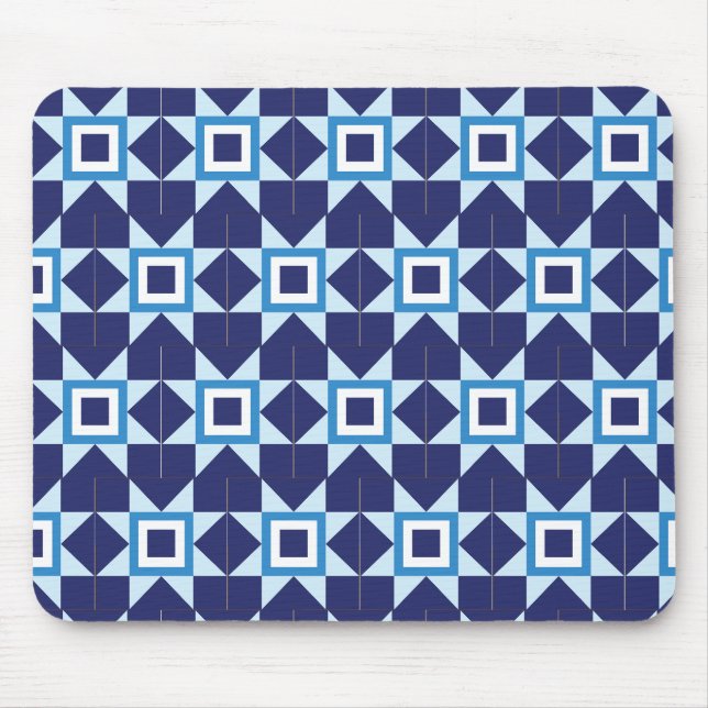 Blaue dunkle Sterne Textur Mode cooler Nachtjunge  Mousepad (Vorne)