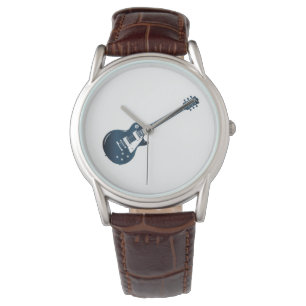 Blaue E-Gitarre Armbanduhr