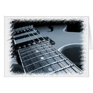 Blaue E-Gitarren-Nahaufnahme