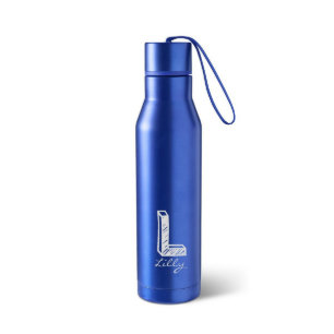 Blaue Edelstahl-Wasser-Flasche - Kate