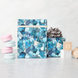 Blaue Edelsteine Geschenkpapier