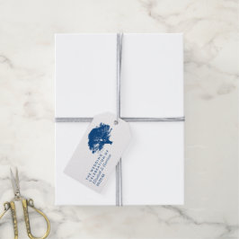 Blaue Eiche, rustikale und minimalistische Hochzei Geschenkanhänger