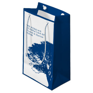 Blaue Eiche, rustikale und minimalistische Hochzei Kleine Geschenktüte