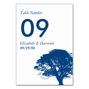 Blaue Eiche, rustikale und minimalistische Hochzei Tischnummer