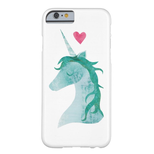 Blaue Einhorn-Magie mit Herzen Case-Mate iPhone Hülle (Rückseite)