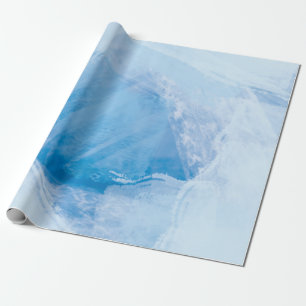 blaue Eis-Abschluss Geschenkpapier