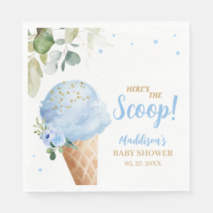 Blaue Eiscreme-Baby-Party Serviette