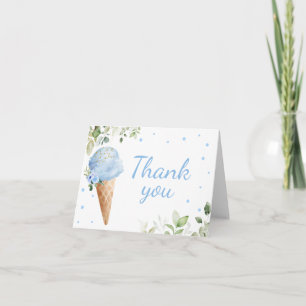 Blaue Eiscreme-Baby-Shower-Dankeskarten Dankeskarte