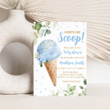 Blaue Eiscreme-Baby-Shower-Einladung