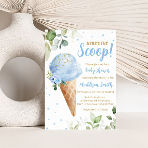 Blaue Eiscreme-Baby-Shower-Einladung Einladung