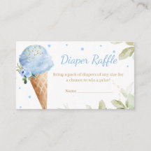 Blaue Eiscreme-Baby-Shower-Windel-Raffle