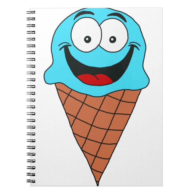 Blaue Eiscreme Notizblock (Vorderseite)
