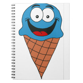Blaue Eiscreme Notizblock