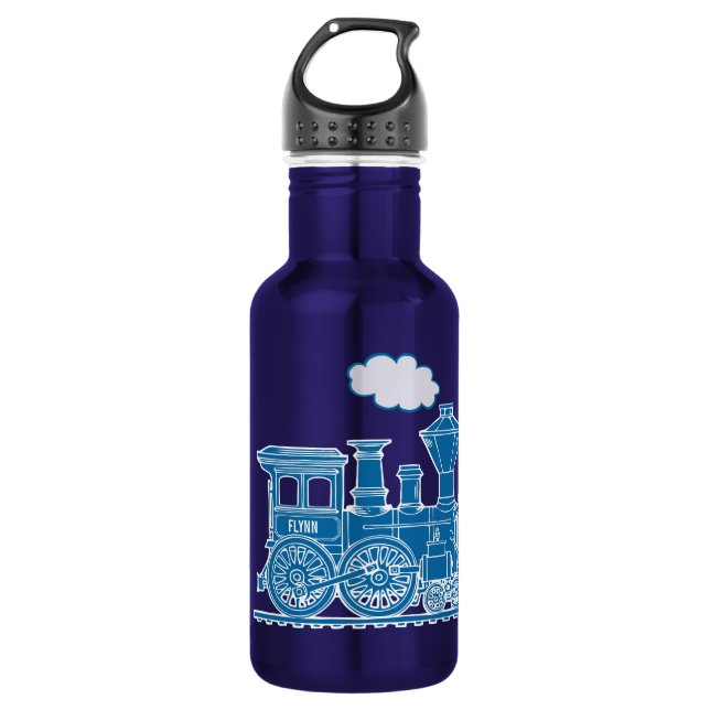 Blaue Eisenbahn - Gelbe Flasche Trinkflasche (Vorderseite)