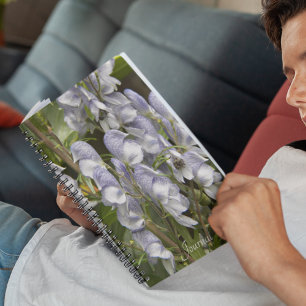 Blaue Eisenhut-Blüten Floral Notizbuch