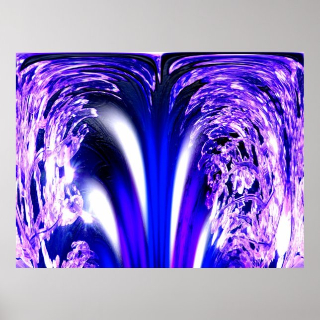 Blaue Eiskunst Poster (Vorne)