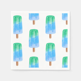 Blaue Eispops Geburtstag Junge Serviette