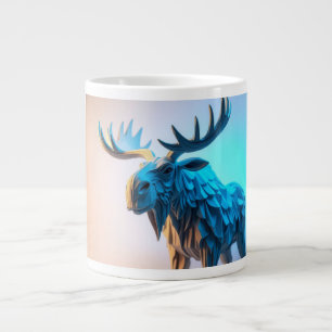 Blaue Elch-Majestät Jumbo-Tasse
