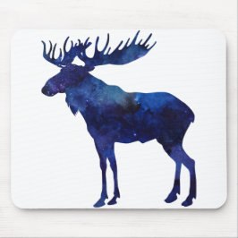 Blaue Elche Silhouette Mousepad