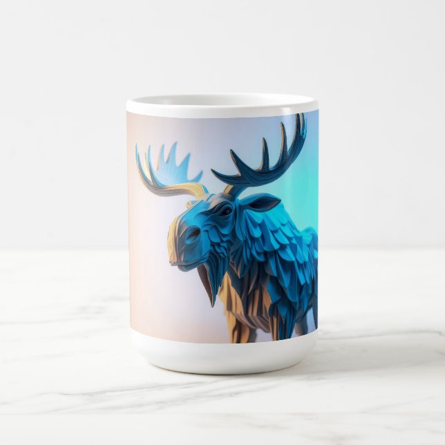 Blaue Elchmajestät Kaffeetasse (Mittel)