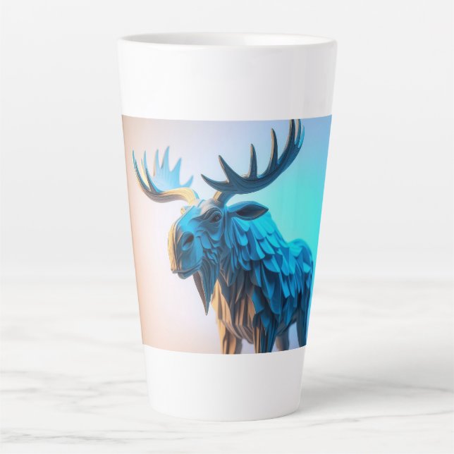 Blaue Elchmajestät Milchtasse (Vorderseite)