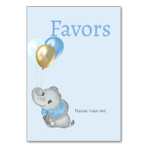 Blaue Elefant Baby Shower Geschenke Karte