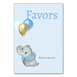 Blaue Elefant Baby Shower Geschenke Karte