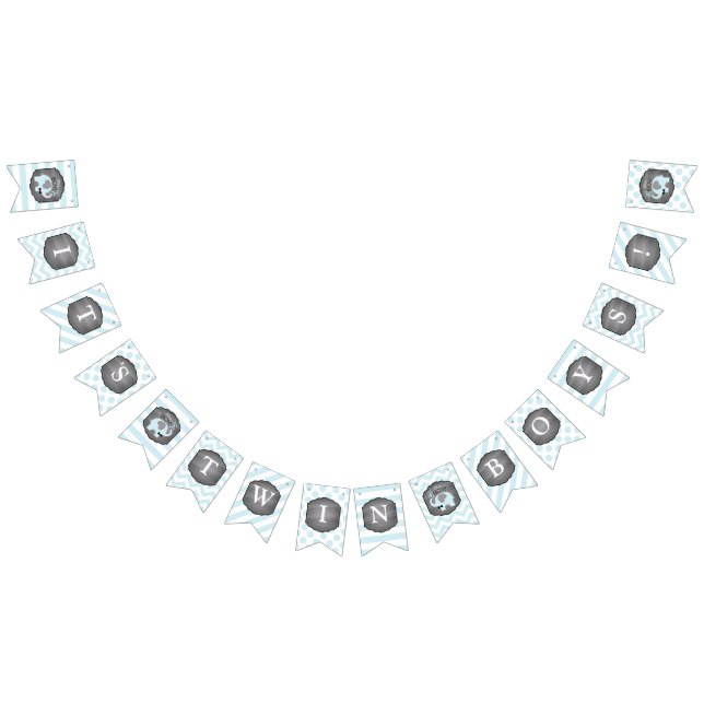 Blaue Elefant Bogen-Krawatte Wimpelkette (Alle)