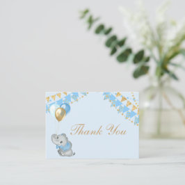 Blaue Elefant Dankeskarten Baby Shower Mitteilungskarte