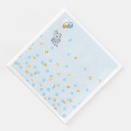 Blaue Elefant Serviette Baby Shower