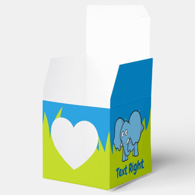 Blaue Elefantendose für Cartoon Geschenkschachtel (Geöffnet)