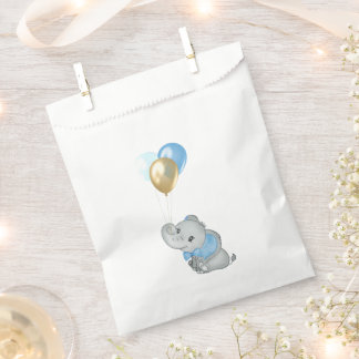Blaue Elefantengeschenktüten Baby Shower Geschenktütchen