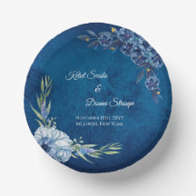 Blaue elegante florale Hochzeit im Sommer