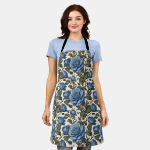 Blaue Eleganz: Vintage Rose der Provinz im Blut Schürze